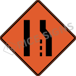 Right Lane Ends Symbol Sign