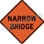 Narrow Bridge Sign