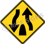 Divided Highway Ends Sign